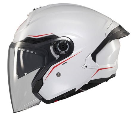 Casca open face motociclete MT Cosmo SV A0 alb lucios (ochelari soare integrati)