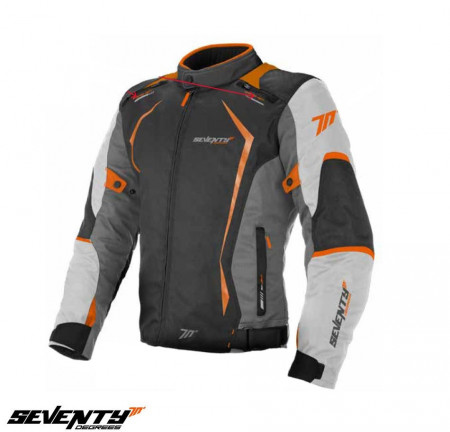 Geaca (jacheta) motociclete barbati Racing Seventy vara/iarna model SD-JR47 culoare: gri/portocaliu