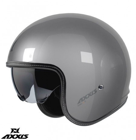 Casca Axxis model Hornet S SV A2 gri lucios (ochelari soare integrati) - omologare noua ECE 22.06