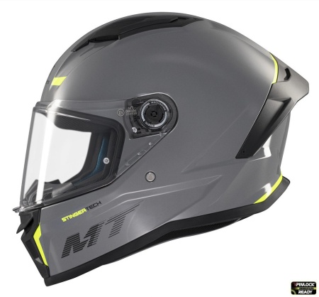 Casca integrala MT Stinger 2 A12 gri lucios - tip viziera: MT-V-28B