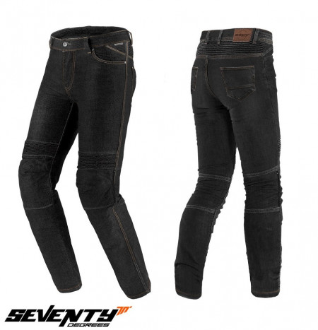 Blugi (jeans) moto barbati Seventy model SD-PJ6 tip Slim fit (cu insertii Aramid Kevlar)