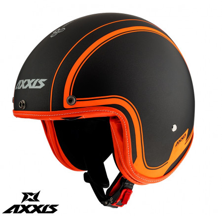 Casca Axxis model Hornet SV Royal A4 portocaliu fluor mat (ochelari soare integrati)