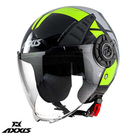 Casca Axxis model Metro Cool B3 galben fluor mat (open face) - tip viziera: MT-V-26B