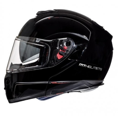 Casca integrala modulabila motociclete MT Atom SV negru lucios Pinlock ready – tip MT-V-16