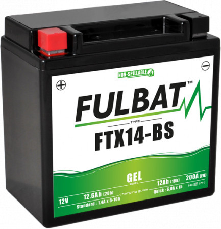 Baterie moto Fulbat cu gel FTX14-BS GEL (YTX14-BS GEL)