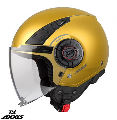 Casca Axxis model Metro S A3 galben mat (open face) - omologare noua ECE 22.06