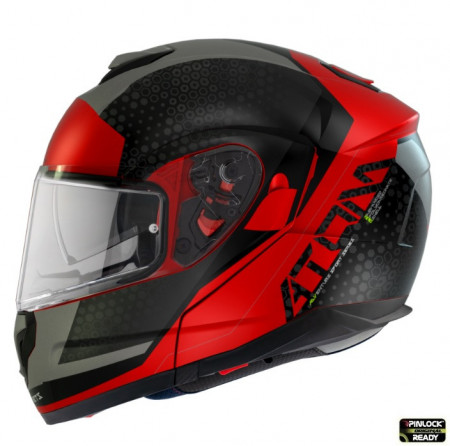Casca modulabila MT Atom SV Adventure A5 rosu mat Pinlock ready