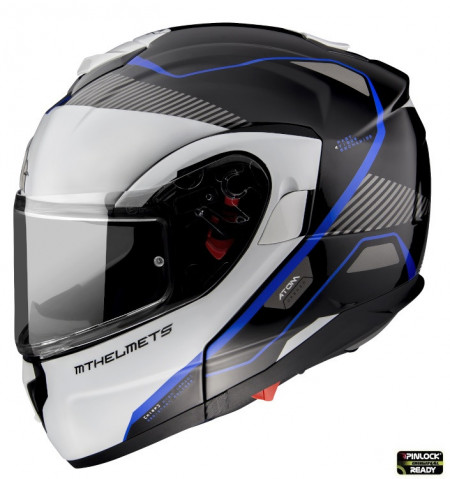 Casca modulabila MT Atom SV Open B7 albastru fluor lucios Pinlock ready