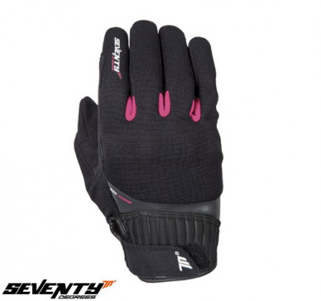 Manusi femei neopren/piele Urban vara Seventy model SD-C26 negru/roz