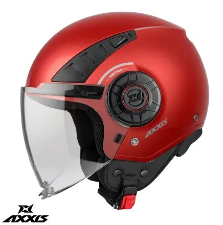 Casca Axxis model Metro S A5 rosu mat (open face) - omologare noua ECE 22.06