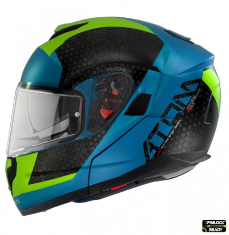 Casca modulabila MT Atom SV Adventure A7 albastru lucios Pinlock ready