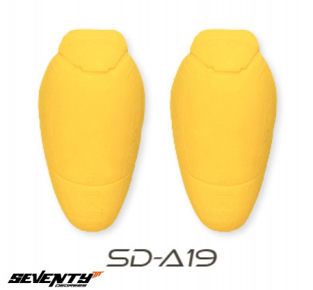 Set protectii genunchi Seventy model SD-A19 – culoare: galben – (set 2 bucati) – compatibile cu blugii moto Seventy