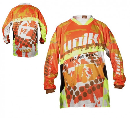 Tricou (bluza) cross-enduro Unik Racing model MX01 culoare: portocaliu fluor