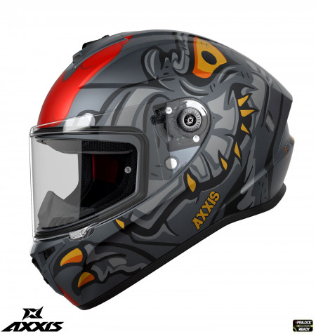 Casca integrala Axxis model Draken S Dinotoon B5 rosu mat - tip viziera: MT-V-18C
