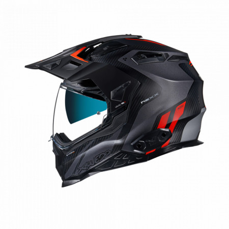 Casca moto Adventure Nexx X.Wed2 Carbon VAAL gri/rosu (pinlock inclus) - desigilata