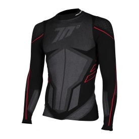 Bluza moto termica (de compresie) Seventy model SD-CT1 culoare: negru/gri - unisex - Img 5