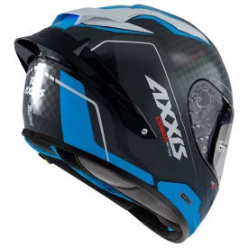 Casca integrala Axxis Cobra Rage A0 alb/albastru lucios carbon - 100% carbon - Img 5