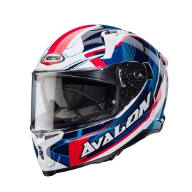 Casca integrala Caberg model Avalon X SV Optic D6 alb/albastru/rosu lucios Pinlock ready - Img 8