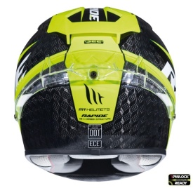 Casca integrala MT Rapide Pro Carbon Kids C3 galben lucios - 100% carbon - casca de copii - Img 4