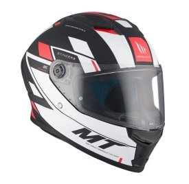 Casca integrala MT Stinger 2 Zivze B5 negru/alb/rosu mat - tip viziera: MT-V-28B - Img 7