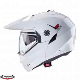 Casca modulabila (flip-up)/adventure Caberg model Tourmax X SV alb metalic lucios Pinlock ready - lentila Pinlock inclusa - Img 3
