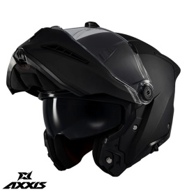 Casca modulabila (flip-up) Axxis GhostFighter SV A1 negru mat (ochelari soare integrati) – tip viziera: MT-V-36 - Img 1