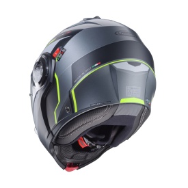 Casca modulabila (flip-up) Caberg model Duke Evo Move L1 SV gun metal (titanium)/negru/galben fluor mat Pinlock ready - lentila Pinlock inclusa - Img 7