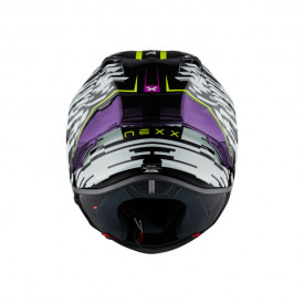 Casca moto NEXX X.R3R CARBON Glitch Racer White Neon (pinlock inclus) - Img 3