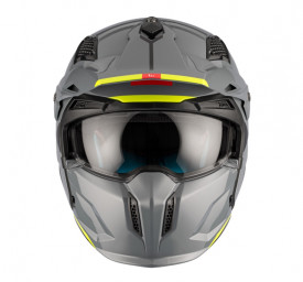 Casca MT Streetfighter SV S A22 gri lucios (ochelari soare integrati) - masca (protectie) barbie si cozoroc detasabile - omologare noua ECE 22.06 - Img 3