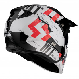 Casca MT Streetfighter SV Skull2020 A0 alb lucios (ochelari soare integrati) - masca (protectie) barbie si cozoroc detasabile - Img 3