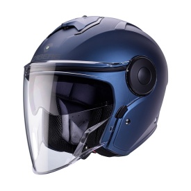 Casca open face (jet) Caberg model Soho SV G8 blue jeans (albastru) mat - Img 7