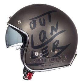 Casca open face motociclete MT Le Mans SV Outlander maro metalic/negru mat (ochelari soare integrati) - Img 1