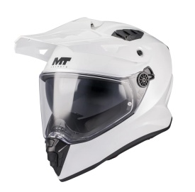Casca touring/adventure MT model Track SV Pure A0 alb lucios – tip viziera: HS 12 - Img 4