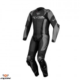 Costum (combinezon) motociclete barbati piele Ixon vara model Vortex 3 MS culoare: negru - Img 1