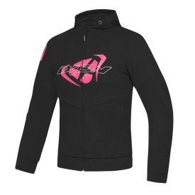 Geaca (hanorac tip hoodie) motociclete femei Urban Ixon vara model Touchdown LS culoare: negru/roz
