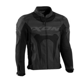 Geaca (jacheta) motociclete barbati piele Racing Ixon vara model Jackal JKT MS culoare: negru - Img 5