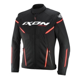 Geaca (jacheta) motociclete barbati Racing/Roadster Ixon vara model Striker 2 AIR WP MS culoare: negru/alb/rosu