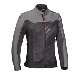Geaca (jacheta) motociclete femei Racing/Roadster Ixon vara model Orion LS culoare: antracit/gri/rosu - Img 6