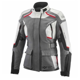 Geaca (jacheta) motociclete femei Touring/Adventure Ixon All season model Midgard LS culoare: gri/negru/rosu - Img 6
