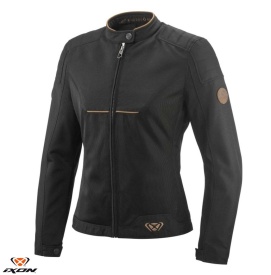Geaca (jacheta) motociclete femei Urban/Heritage Ixon vara model Cornet WP LS culoare: negru/maro - Img 1