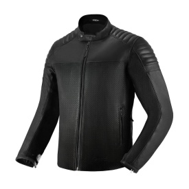 Geaca moto piele SECA Wanted II negru (protectii incluse) - Img 2