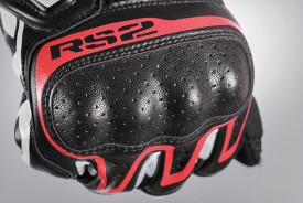 Manusi barbati Roadster vara textil/piele Ixon model RS2 MS culoare: negru/alb/rosu - degete tactile - Img 3