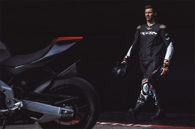 Pantaloni motociclete barbati piele Racing Ixon vara model Vortex 3 MS culoare: negru/alb - Img 3
