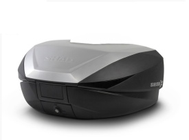 Top case SHAD SH59X D0B59200 negru cu capac de aluminiu (expandable concept) with PREMIUM SMART lock