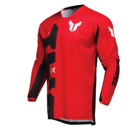 Tricou (bluza) cross-enduro Thor model Launchmode Forge culoare: negru/alb/rosu - Img 2