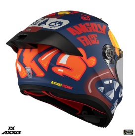 Casca integrala Axxis Fenix Angry Face C5 rosu mat - tip viziera: MT-V-31B - DKS429 - Img 4