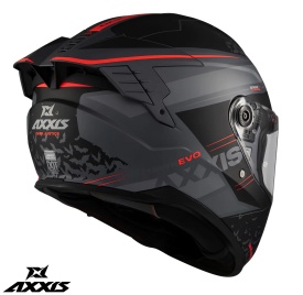 Casca integrala Axxis Hawk Evo SV Dark Justice C1 gri mat (ochelari soare integrati) - tip viziera: MT-V-31 - Img 3