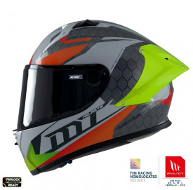 Casca integrala MT KRE+ Carbon Projectile D2 gri lucios - 100% carbon - FIM approved - Img 1