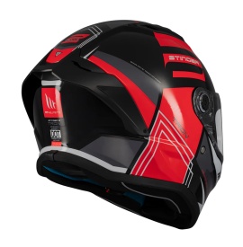 Casca integrala MT Stinger 2 Tron B15 negru/rosu lucios - tip viziera: MT-V-28B - Img 7