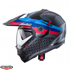 Casca modulabila (flip-up)/adventure Caberg model Tourmax X SV Sarabe K9 gun metal (titanium)/negru/BMW colours mat Pinlock ready - lentila Pinlock inclusa - Img 3